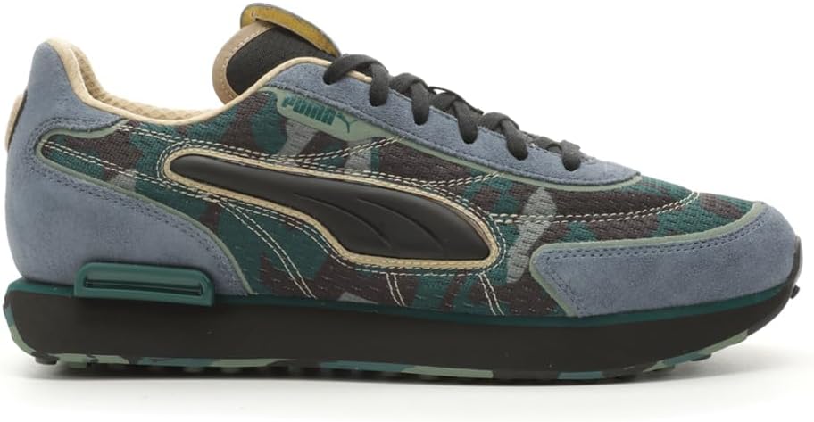 

Мужские кроссовки PUMA Future Rider Concrete Camo с шнуровкой для повседневной носки - синие, зеленые