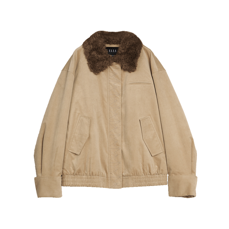 

ELLE Пуховик женский Khaki Moderate Cargo