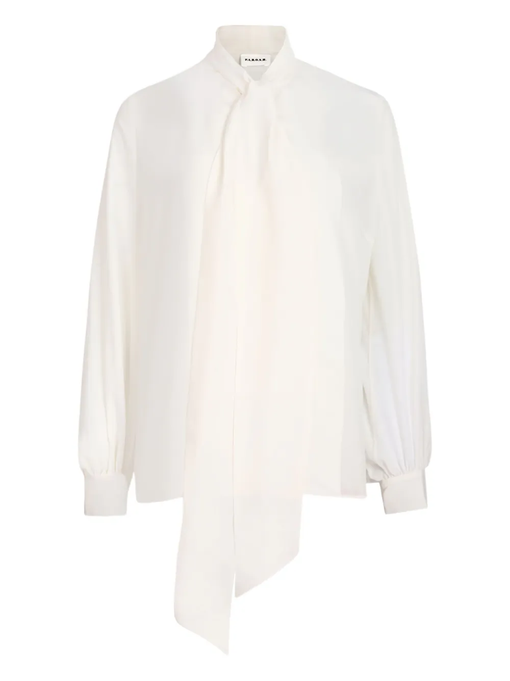 

Шелковая блузка с бантом P.A.R.O.S.H., белый