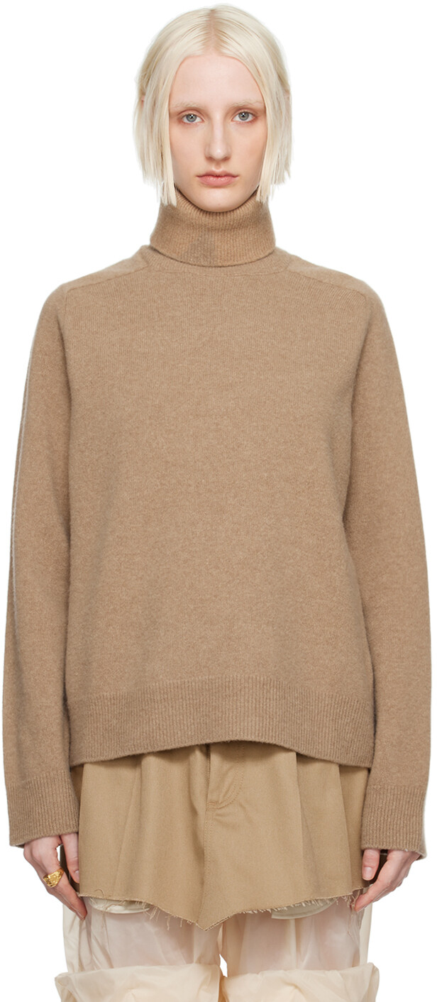 

Водолазка из мытой овечьей шерсти загара Maison Margiela