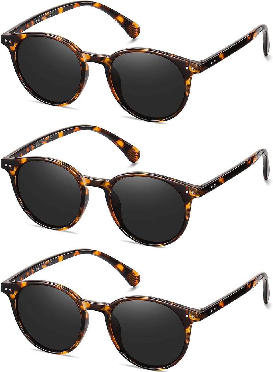 

Небольшие круглые поляризованные солнцезащитные очки для женщин в классическом винтажном стиле с защитой UV400 (3 шт.) NCLLCE, A7 Tortoise Grey+tortoise Grey+tortoise Grey(3 Pack)