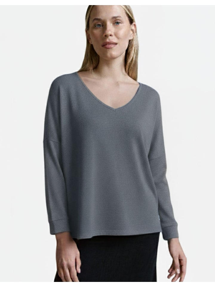 

Рубашка с длинными рукавами цвета пепельно-голубого меланжа Cotton Candy