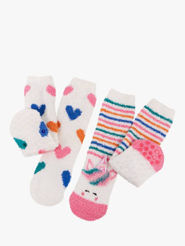 

Детские уютные носочки-тапочки Toasties totes, Pack of 2, Unicorn / Hearts