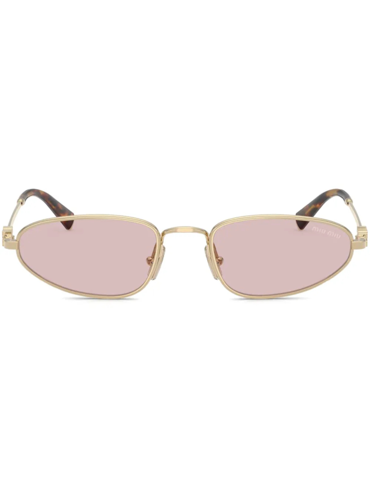 

Солнцезащитные очки в овальной оправе Miu Miu Eyewear, золотой