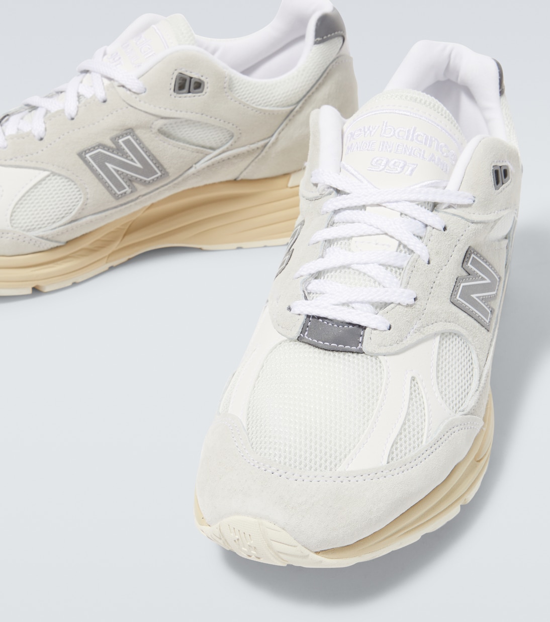 Кроссовки Made in UK 991v2 New Balance, белый — фото 3