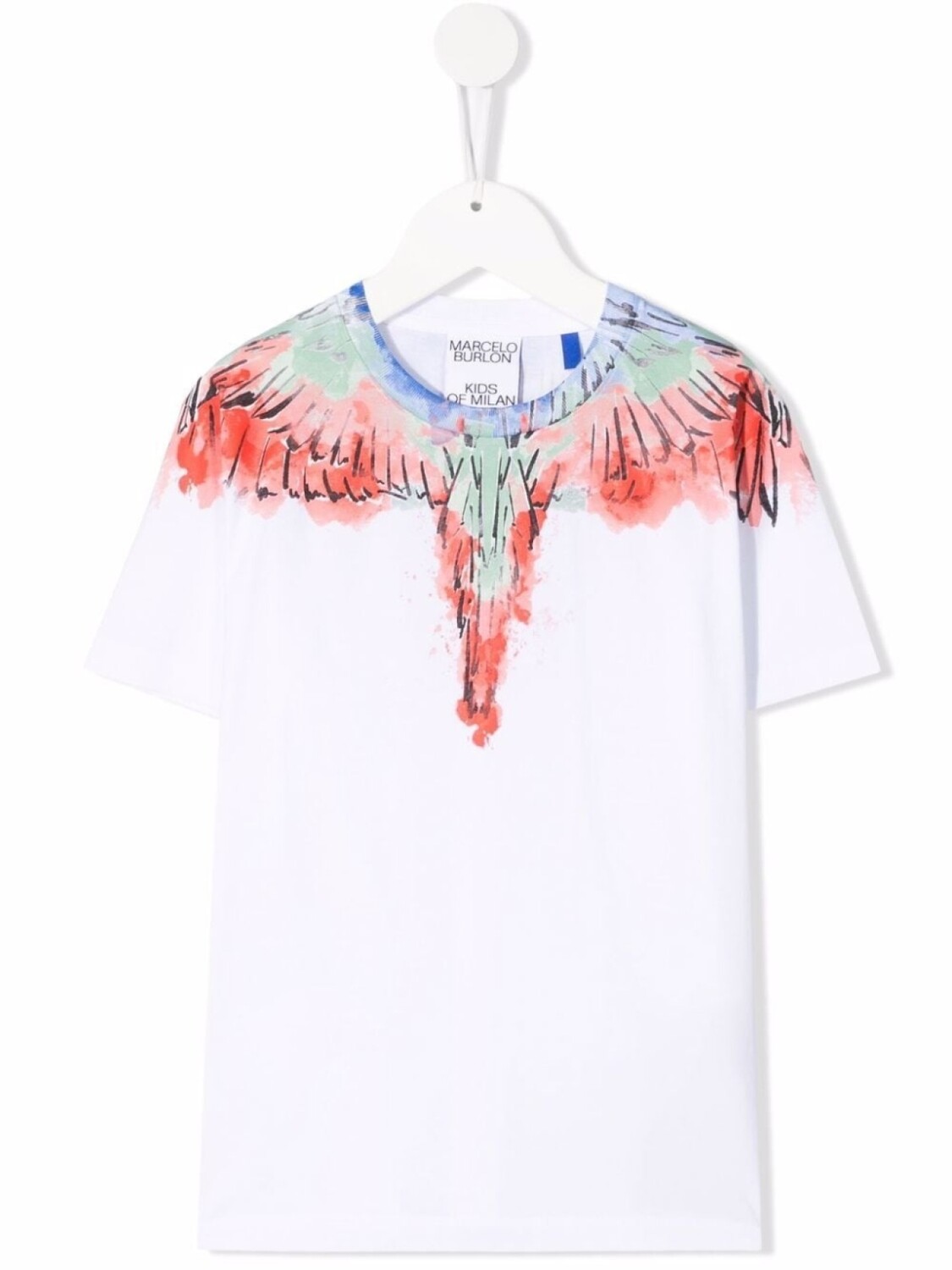 

Marcelo Burlon County Of Milan Kids футболка с принтом Wings, белый