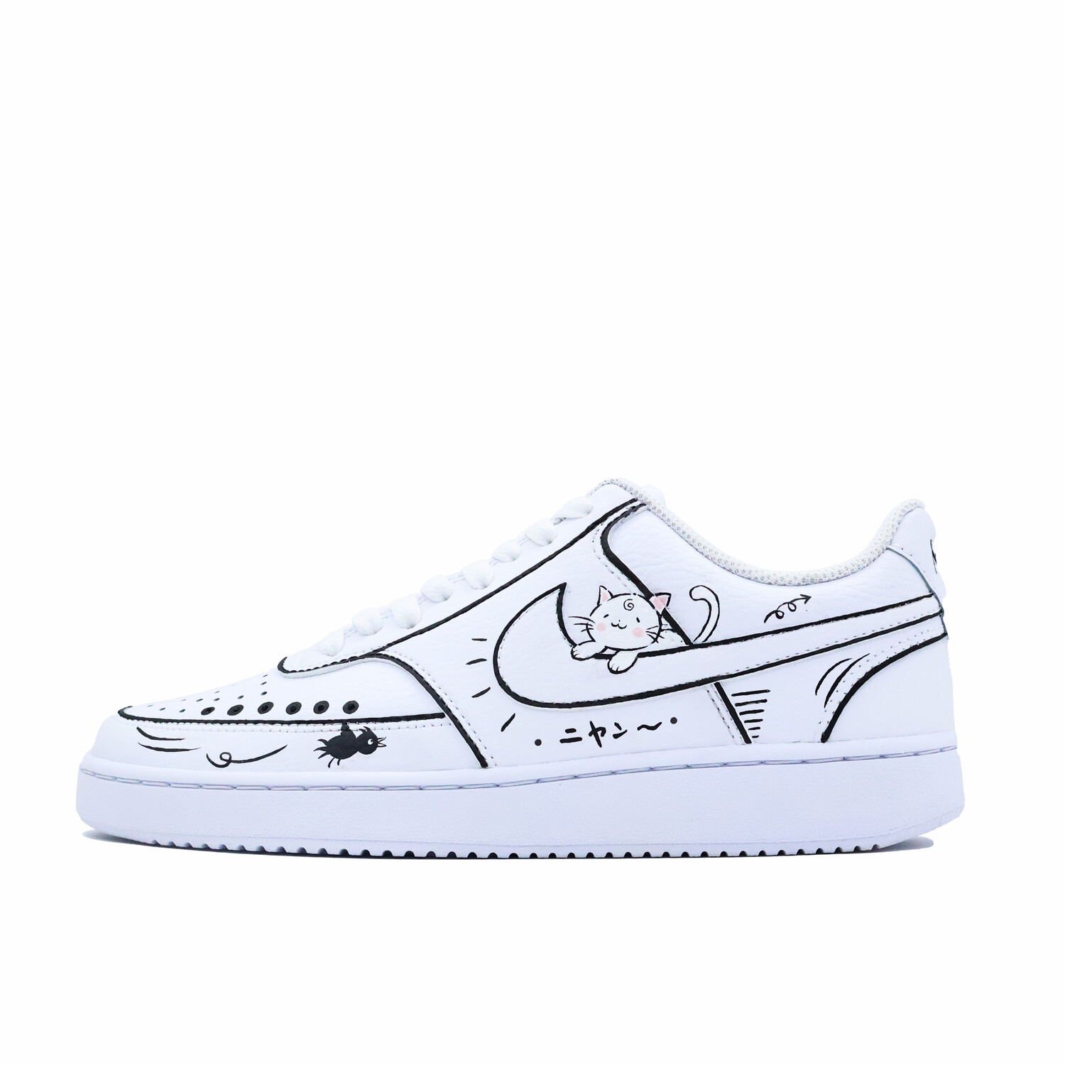 

Кроссовки Nike Court Vision Low Skateboarding Shoes Women's Low-top Black, белый/черный