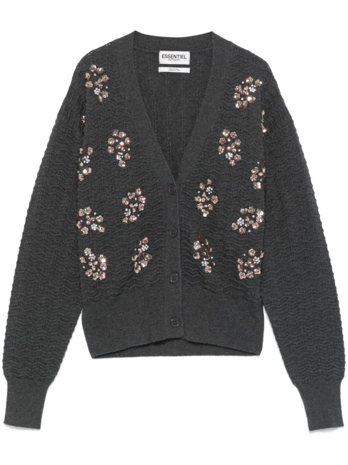 

Essentiel Antwerp кардиган с пайетками, серый