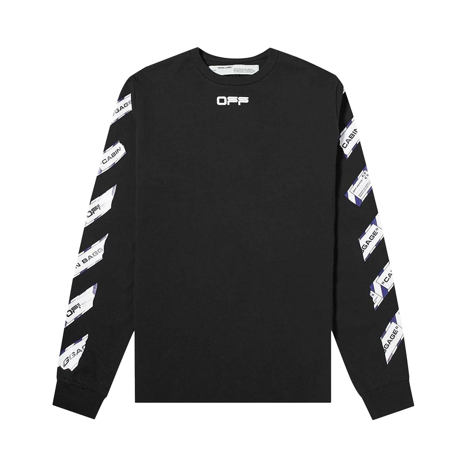 

Off-White Футболка Airport Tape с длинными рукавами, Черная