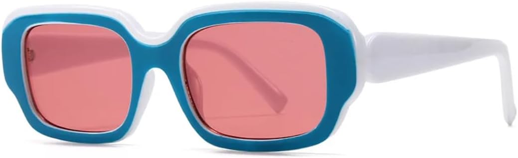 

Солнцезащитные очки в крупной оправе для женщин и мужчин, в винтажном панк-стиле, популярные для активного отдыха и путешествий, с защитой от УФ-излучения UV400 (сине-розовые) TVTBBVV, Blue Pink