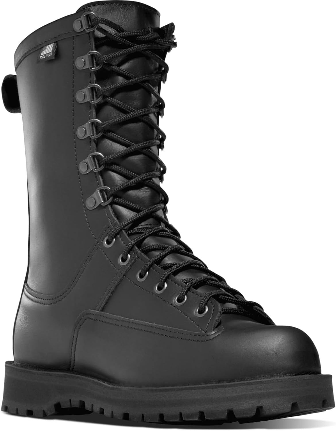 Мужские ботинки Danner Fort Lewis 10 - верх из цельнозернистой кожи, подходящей для полировки, водонепроницаемая GORE-TEX, утеплитель Thinsulate 200G, подошва Vibram, черный — фото 2