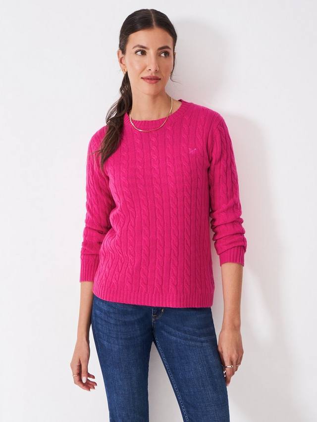 

Свитер Harmony Cable Knit Wool Rich Crew Clothing, Pink