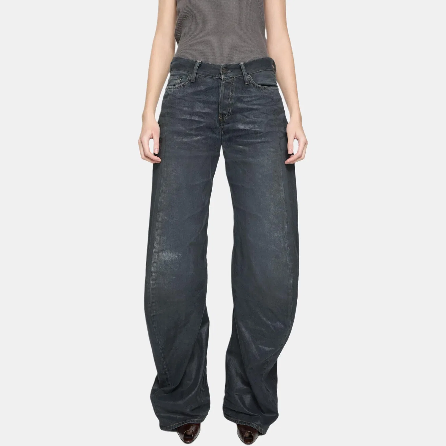 Джинсы patch Acne Studios Smoke Gray — фото 3