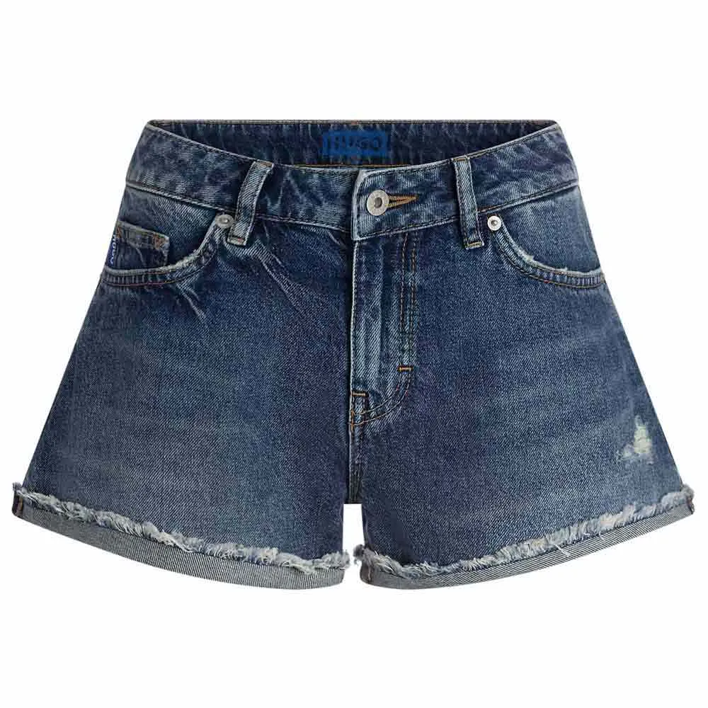 

Джинсовые шорты HUGO Galimon 10278459 синего цвета, синий