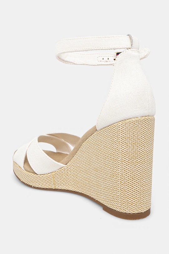 Сандалии Flag High Wedge Espadrille с перекрещивающимися ремешками Tommy Hilfiger, белый — фото 3