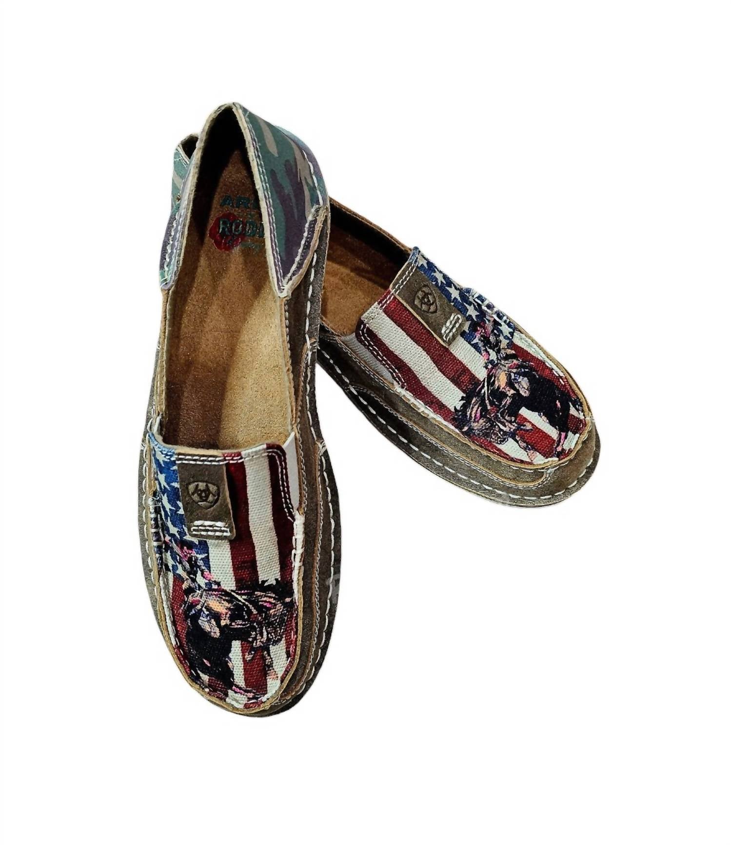 Женские туфли Cruiser American Cowboy Slip On в коричневом цвете ARIAT — фото 4