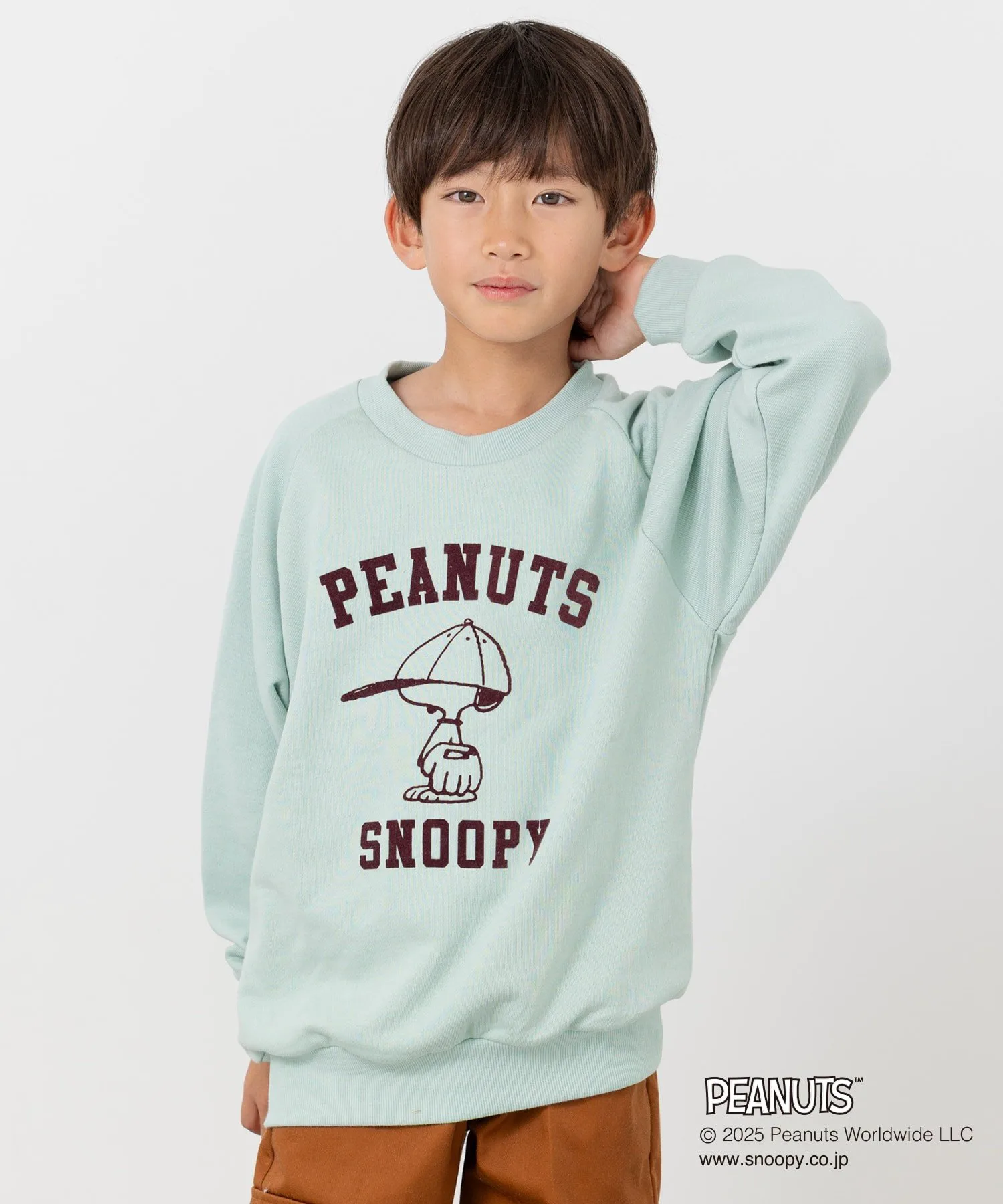 Флисовая толстовка с рисунком арахиса Peanuts, F Raglan/Mint — фото 4