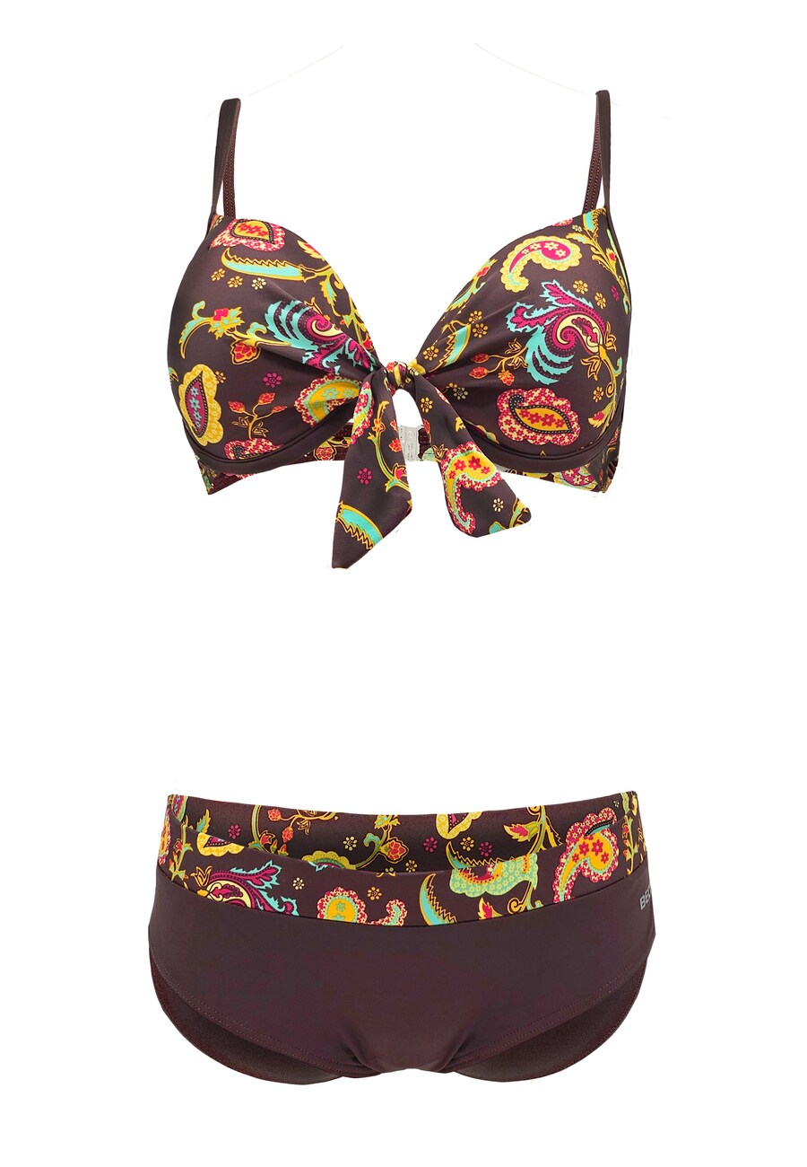 

Спортивное бикини с пуш-апом BECO the world of aquasports Boho Blossom, цвет Brown/Yellow