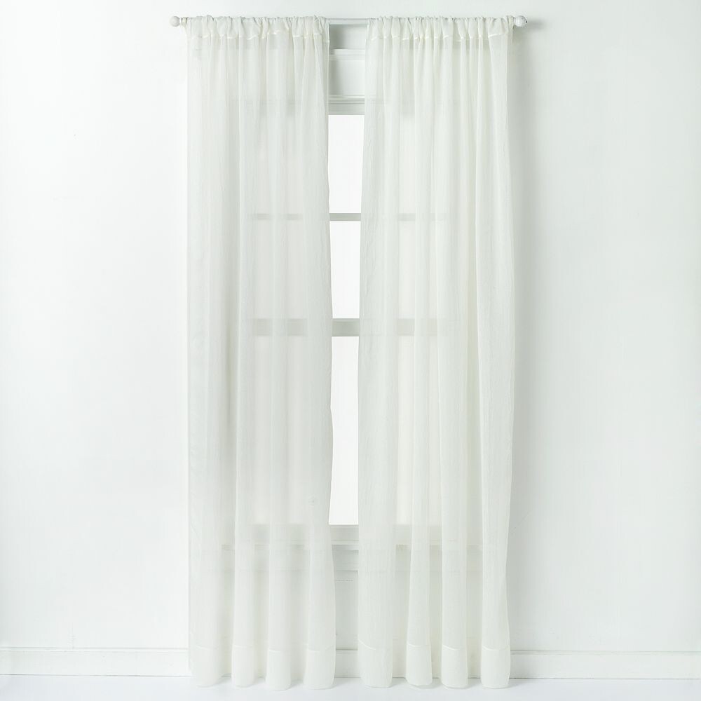 

Оконные шторы 1-панельная оконная занавеска Trinity Crinkle Voile Curtainworks, цвет Oyster