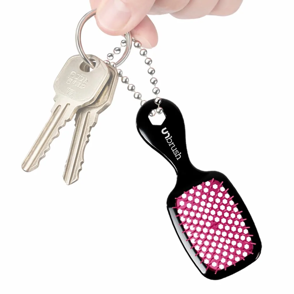 Брелок-расческа FHI Heat UNbrush Super Mini - коллекционный миниатюрный аксессуар для сумок и ключей - для любительниц красоты., Cherry Blossom