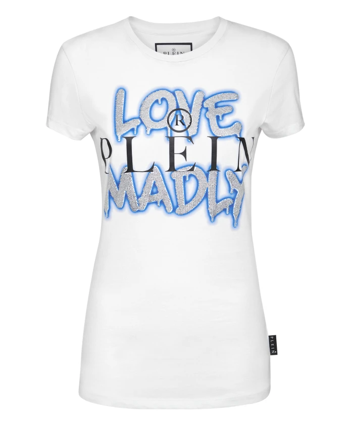 

Футболка, украшенная кристаллами. Philipp Plein, белый