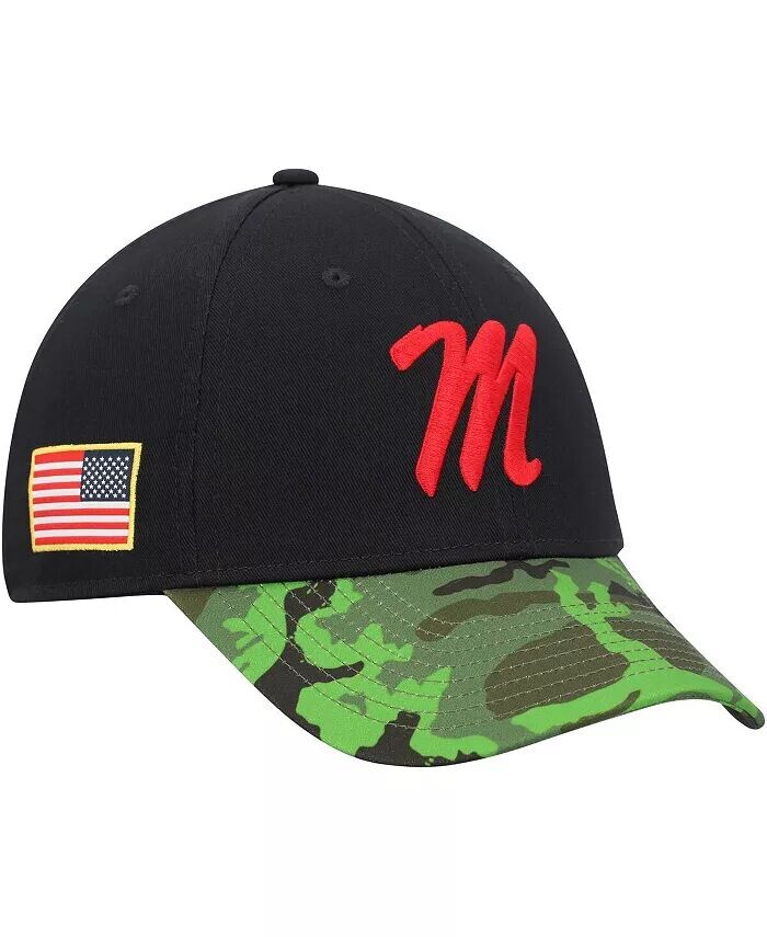 

Мужская черная камуфляжная регулируемая шапка Ole Miss Rebels Veterans Day 2Tone Legacy91 Nike, черный