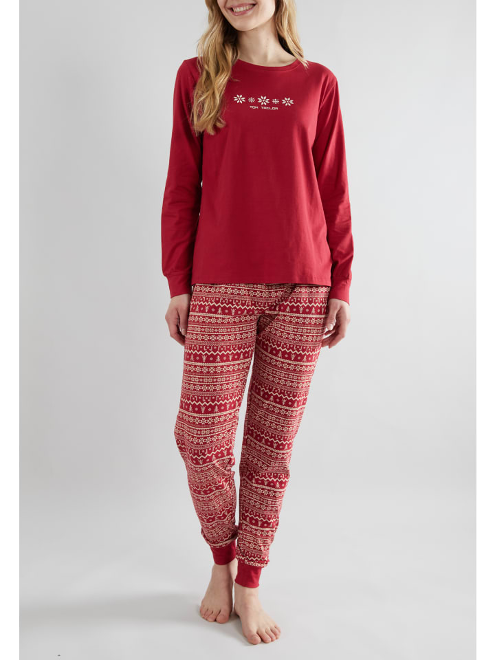 

Tom Tailor Рождественская пижама в красную полоску средней толщины