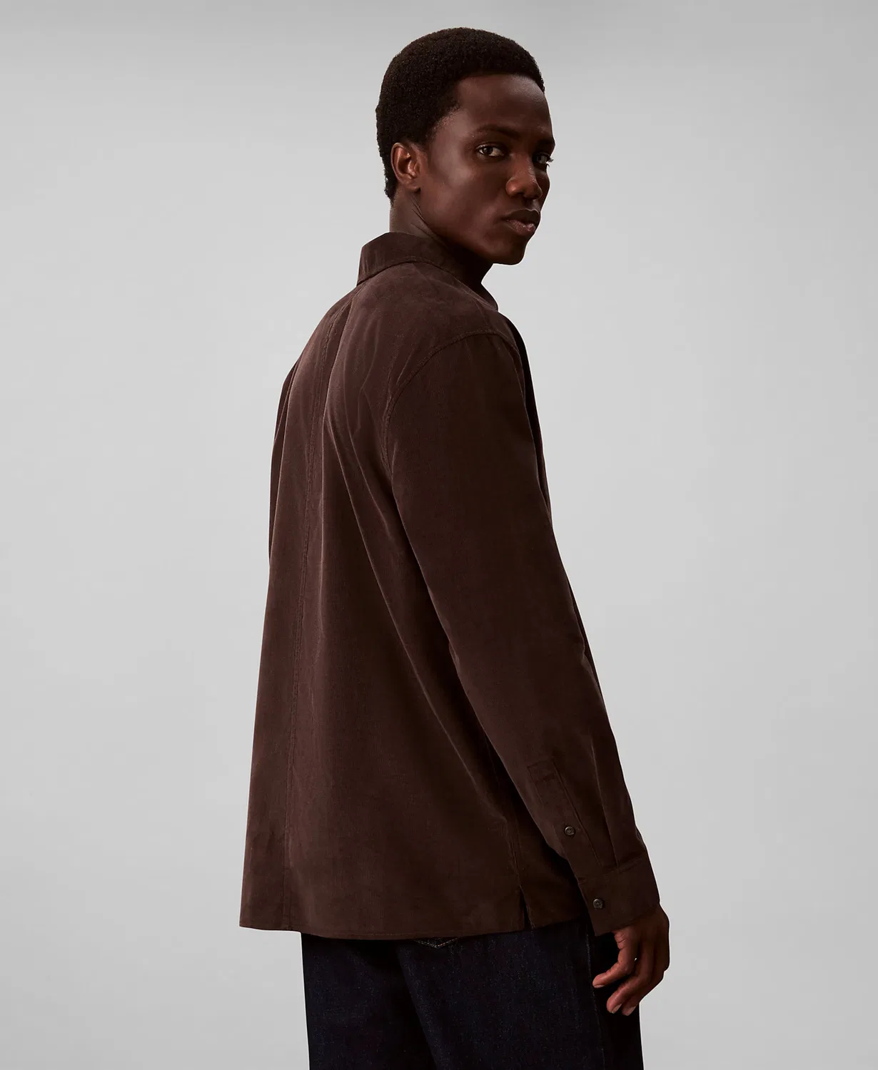 Рубашка на пуговицах Calvin Klein стандартного кроя, коричневая — фото 3