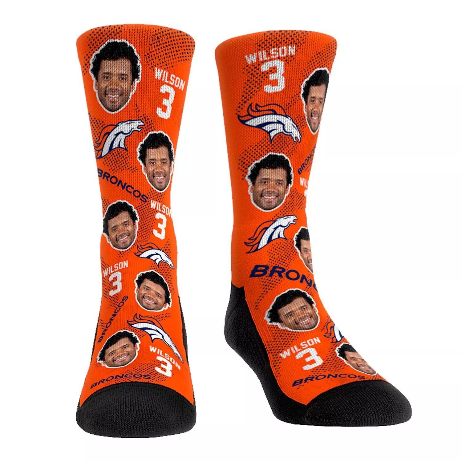 

Носки Youth Rock Em Носки Russell Wilson Denver Broncos Football Guy Crew Unbranded