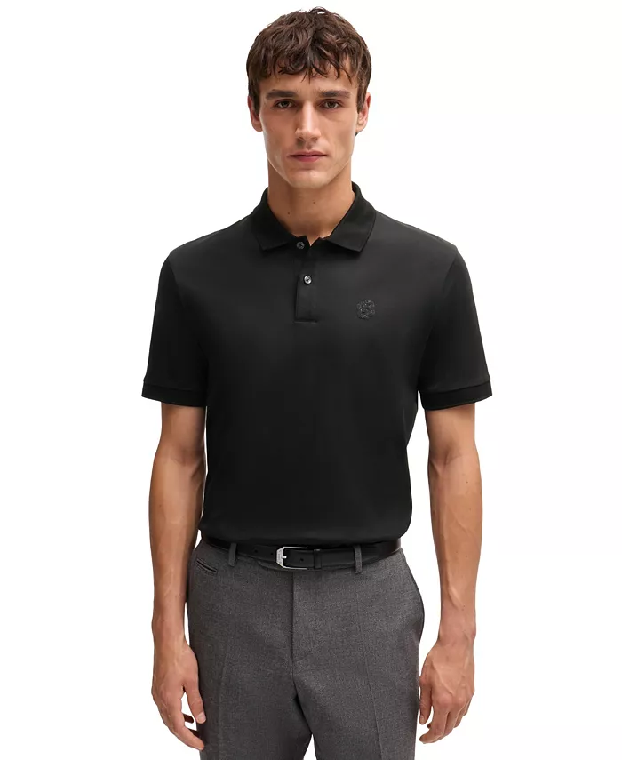 

Мужская поло с двойным монограммом B Hugo Boss, черный