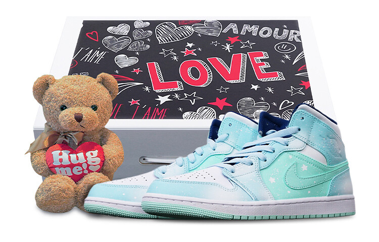 

Кроссовки Air Jordan 1 Vintage Basketball Shoes Women's Mid-Top Blue/White