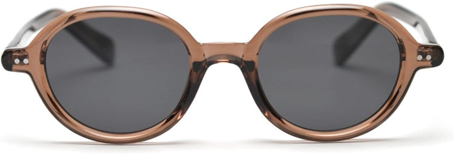 

Круглые солнцезащитные очки с заклепками для женщин, модные овальные солнцезащитные очки для женщин, классические винтажные солнцезащитные очки для мужчин, солнцезащитные очки UV400 для женщин Generic, Brown Gary