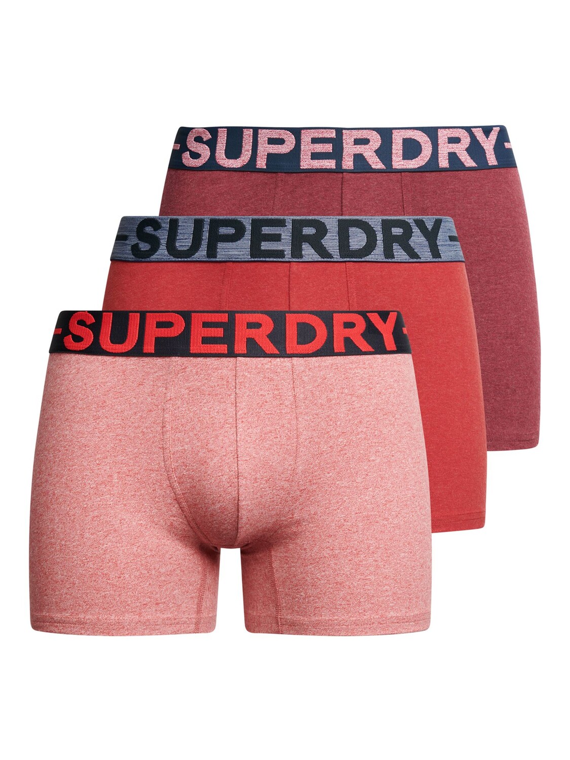 

Боксеры из смеси органического хлопка Superdry, ягодный/походный красный/красный мергель