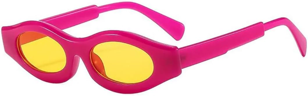 

Солнцезащитные очки с защитой от УФ-излучения UV400 | Маленький панк-стиль "кошачий глаз" | для женщин и мужчин, для занятий спортом на открытом воздухе и вождения DSVIGF, Purple-yellow