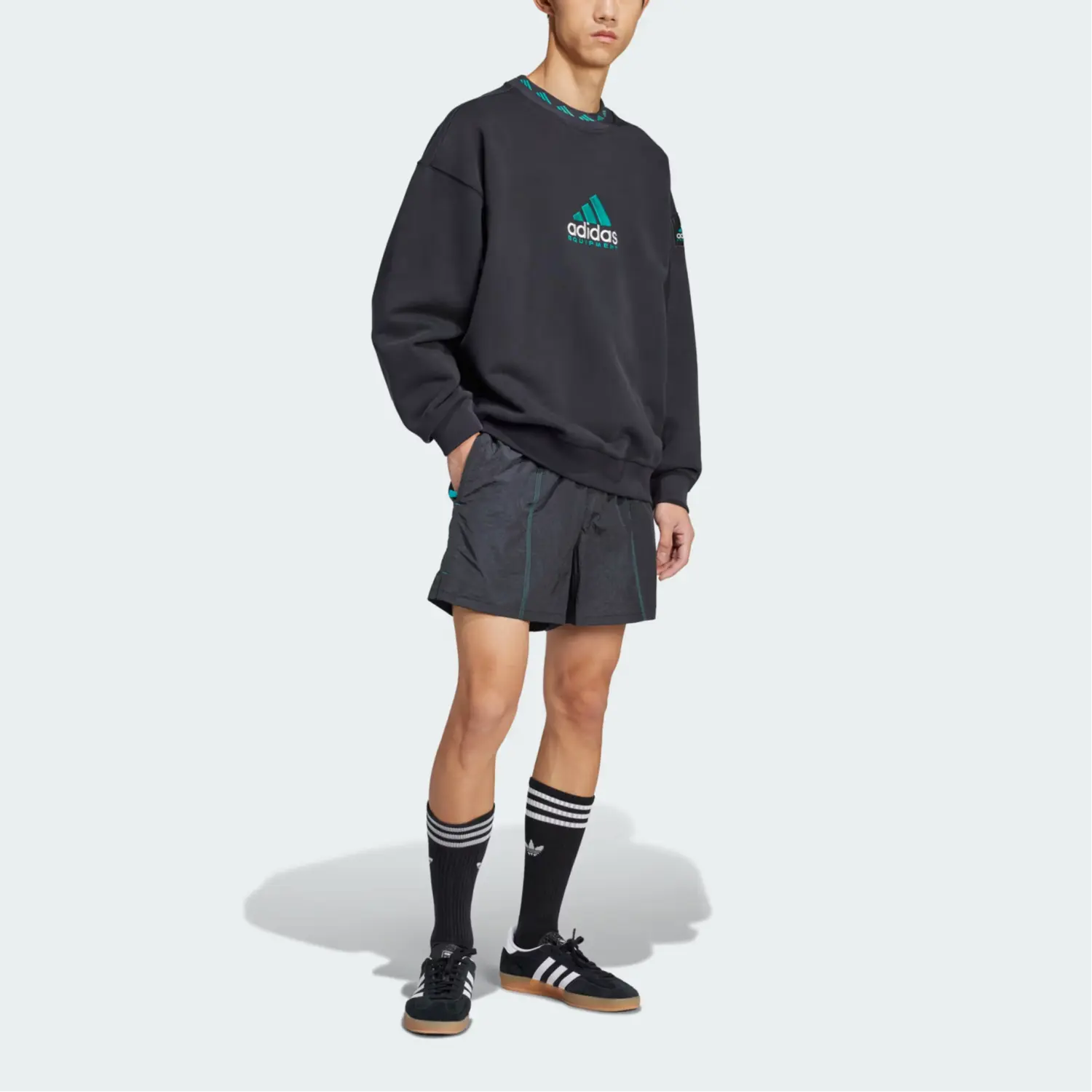 Adidas Серия EQUIPMENT SS25 повседневные шорты мужские Black — фото 4