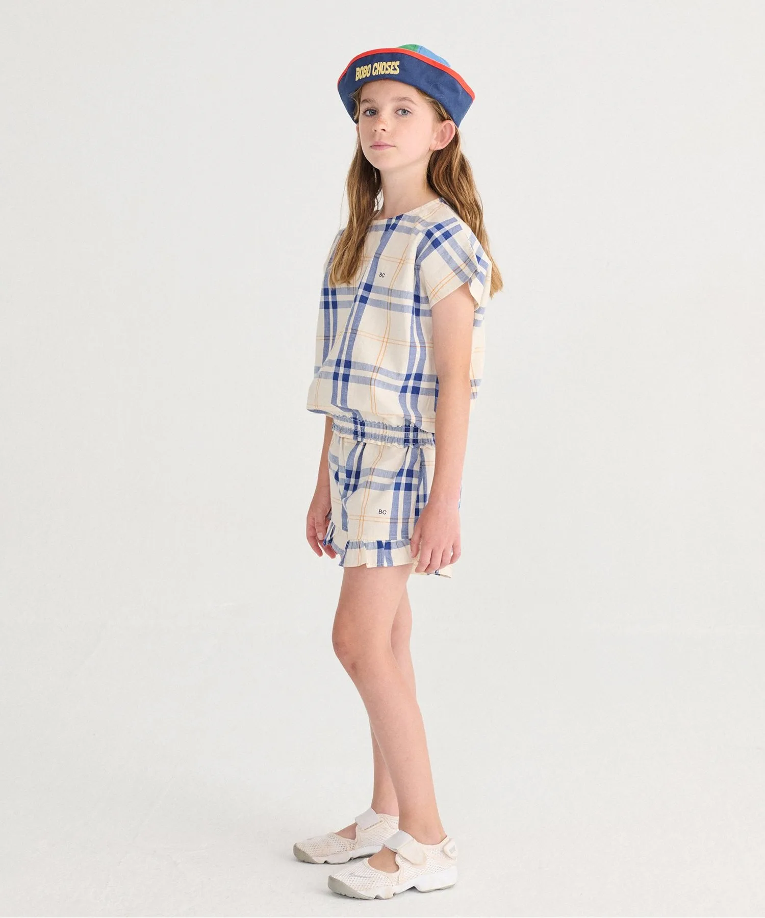 Детские шорты с рюшами Fun Tartan BOBO CHOSES клетка — фото 3