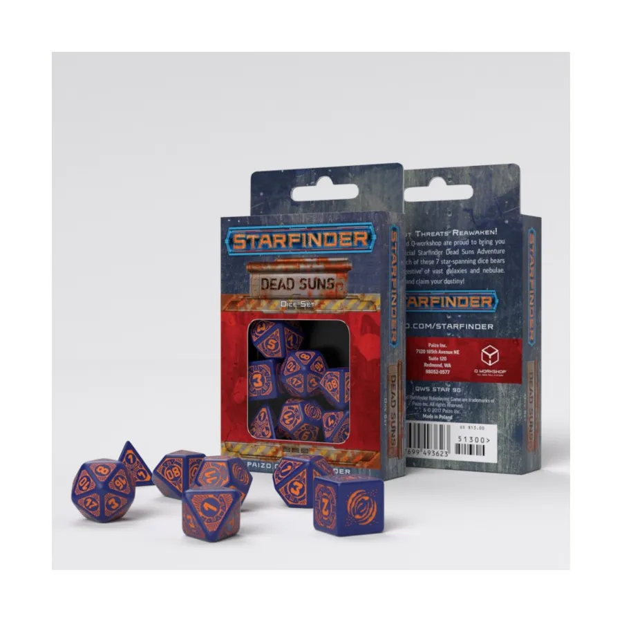 

Полигональный набор кубиков «Мёртвые солнца» (7), Starfinder (Q-Workshop)