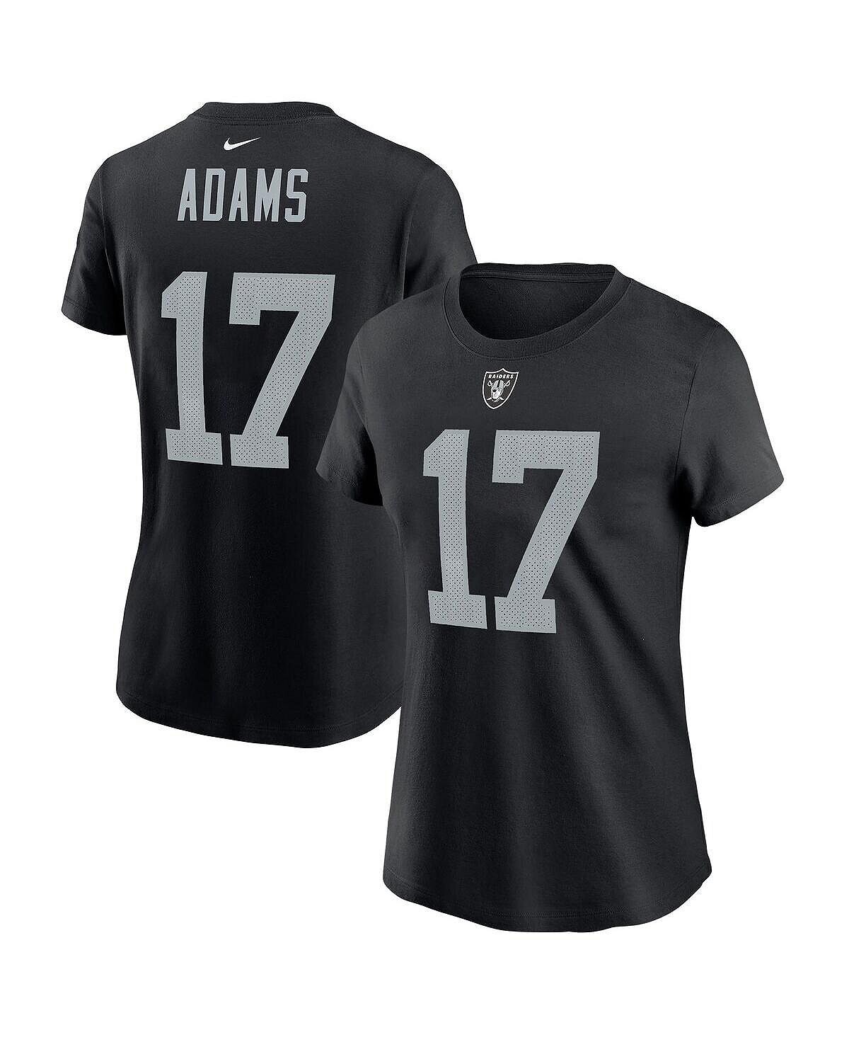 

Женская черная футболка с именем и номером игрока Davante Adams Las Vegas Raiders Nike, черный