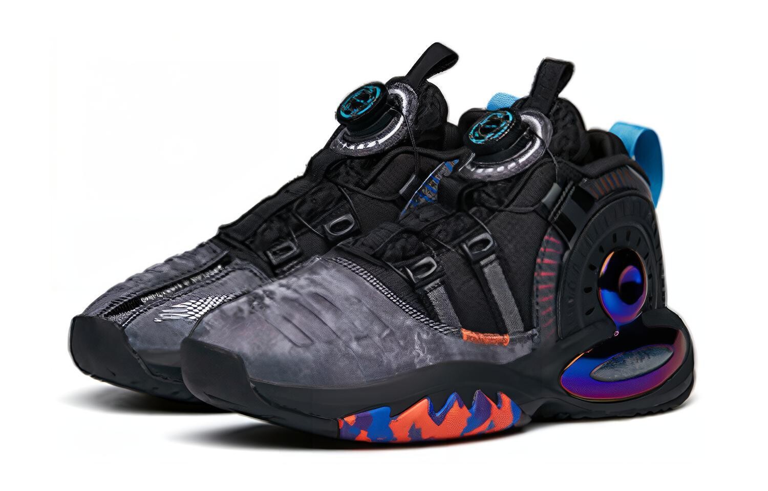 Кроссовки Anta kids Kids Lifestyle Shoes GS Mid-top Black/Blue — фото 2