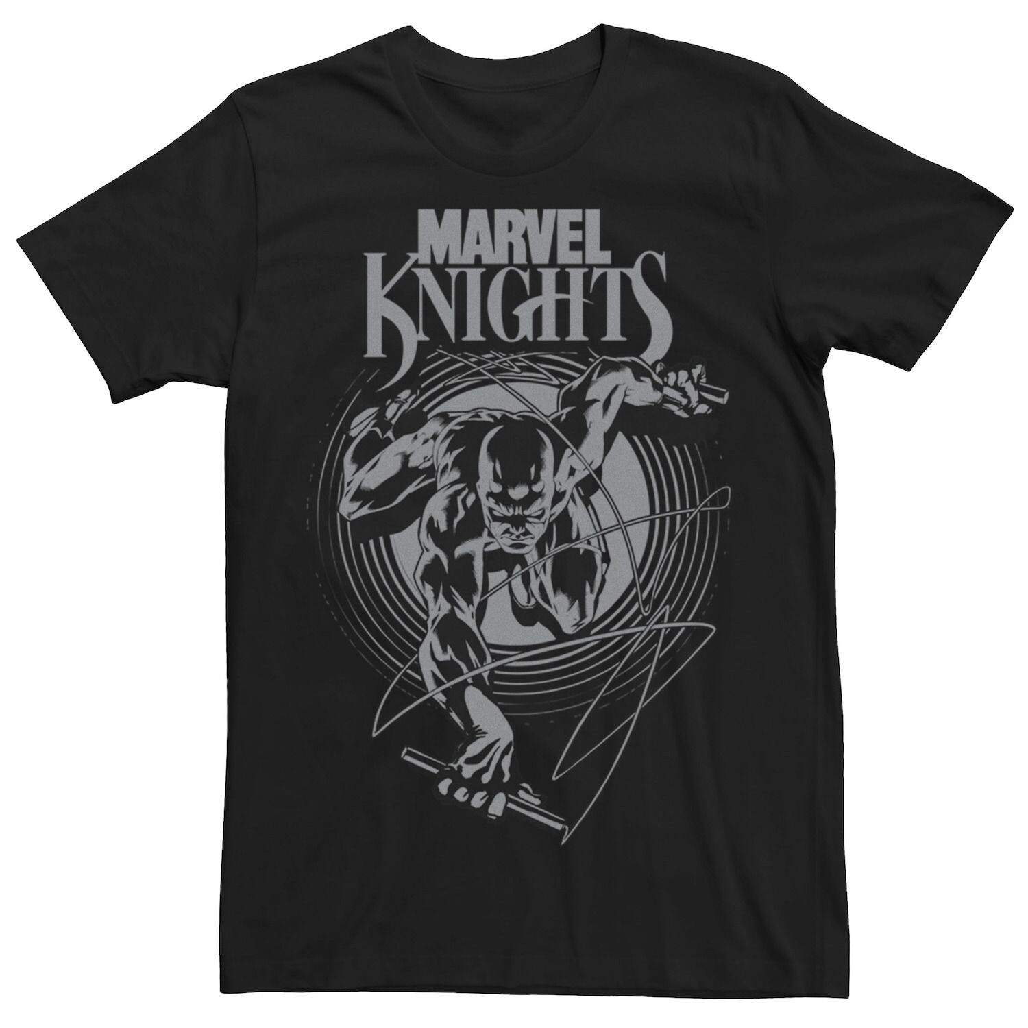 

Мужская футболка в тон с логотипом Marvel Knights Daredevil и графическим рисунком