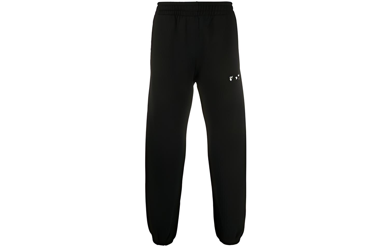 

OFF-WHITE Офф-уайт FW20 вязаные спортивные штаны мужские black