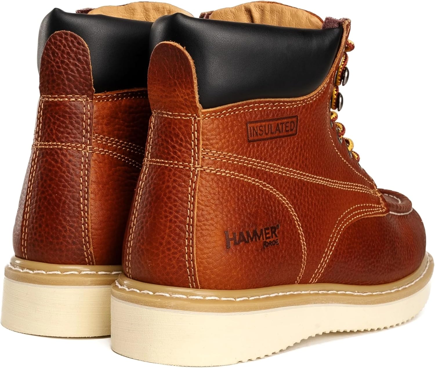 Мужские ботинки Hammer HM347 из натуральной кожи - коричневые, размер 6, стельки Hammer Pro, масло- и водостойкие, с утеплителем, против усталости, легкие Generic — фото 4
