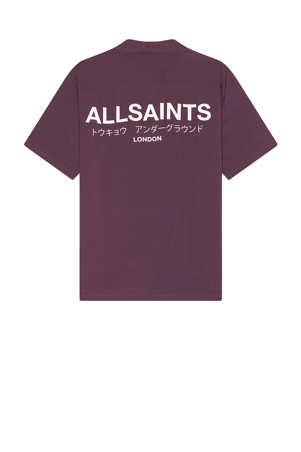 

Рубашка с коротким рукавом underground Allsaints, пурпурный
