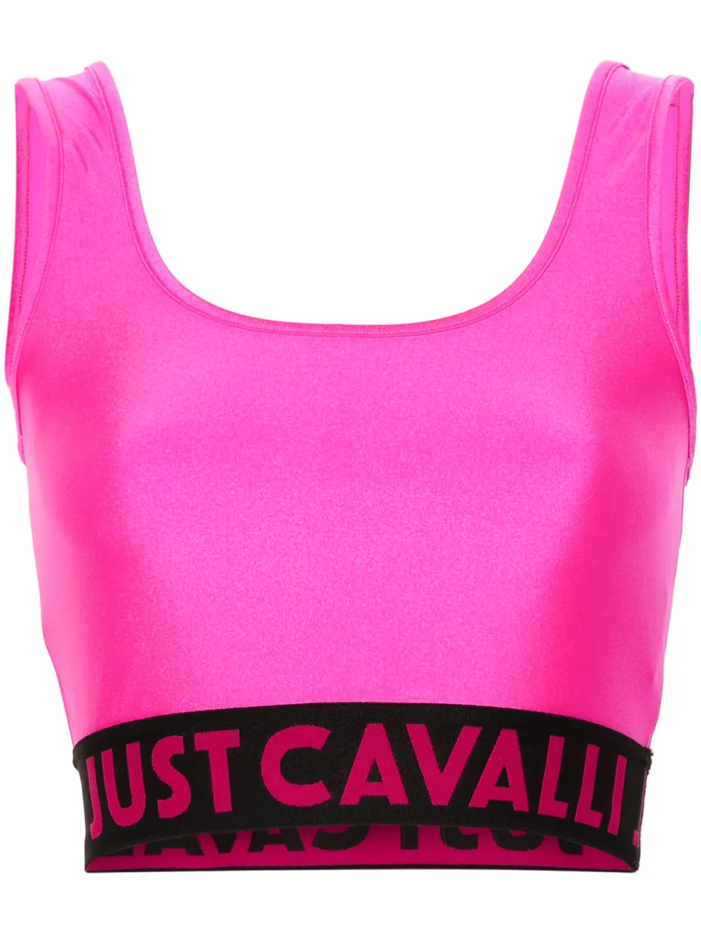 

Укороченный топ с логотипом Just Cavalli, розовый