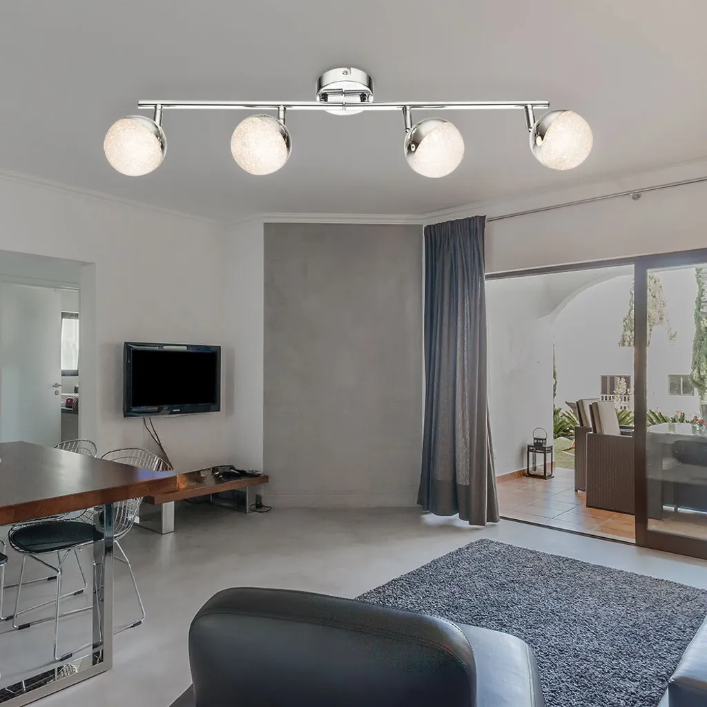 

Потолочный светодиодный светильник Globo Lighting, серебряный