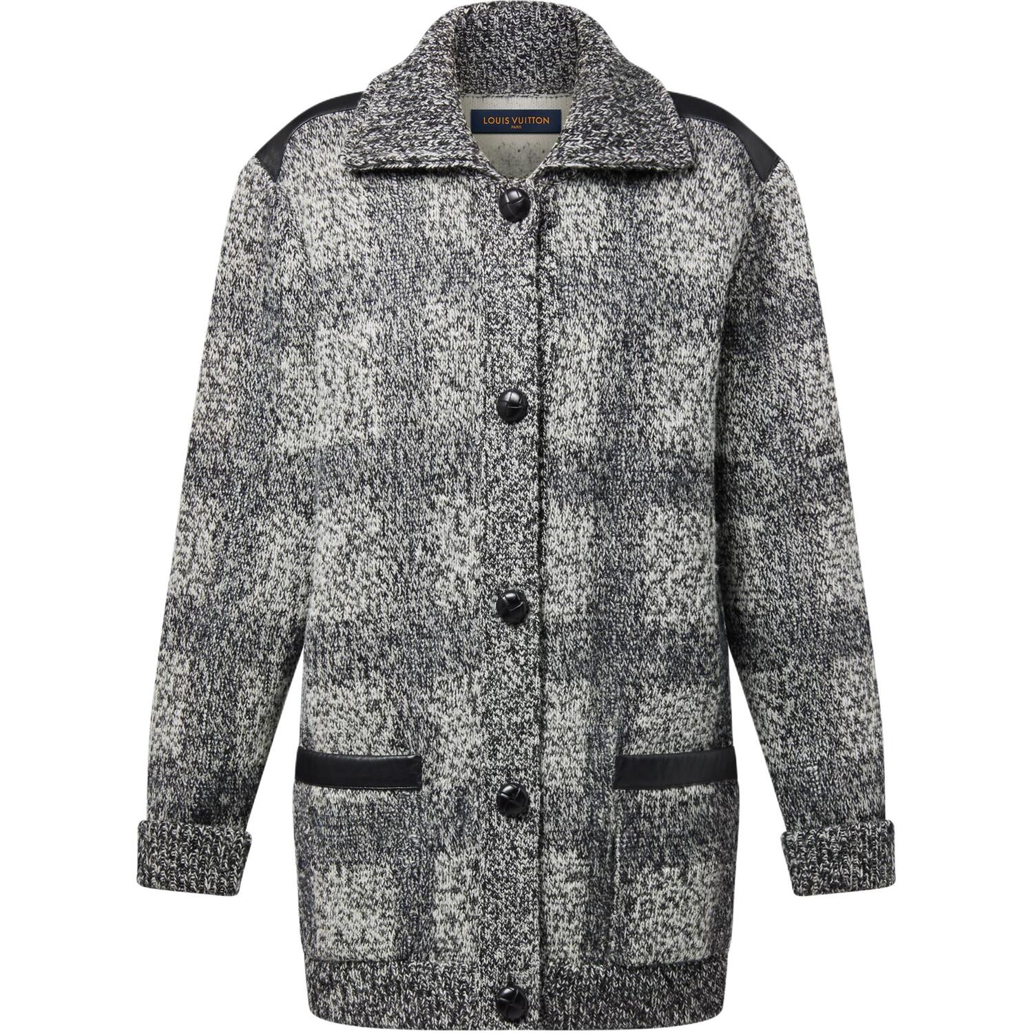 

LOUIS VUITTON Твидовая вязаная кофта Lv, Dark Gray
