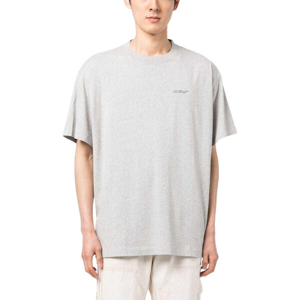 Футболка jumbo arrow-print cotton t-shirt 'grey' Off-White, серый — фото 3