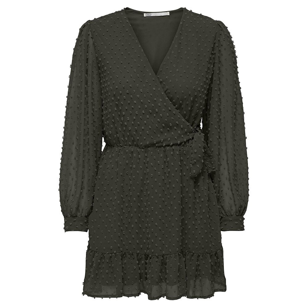

Платье Only Tiva Dobby Fake Wrap, зеленый