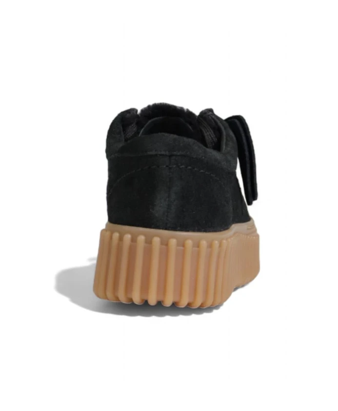 Туфли на плоской подошве из губки и замши с резиновой подошвой. Clarks, черный — фото 4