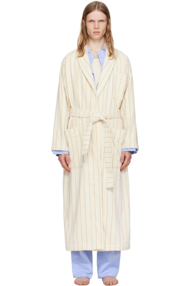 

Классический махровый халат цвета «Off-White & Tan» Tekla